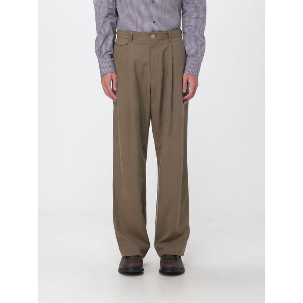 Paul Smith Men Paul Smith Wide-Leg Pleated Lyocell Trousers
